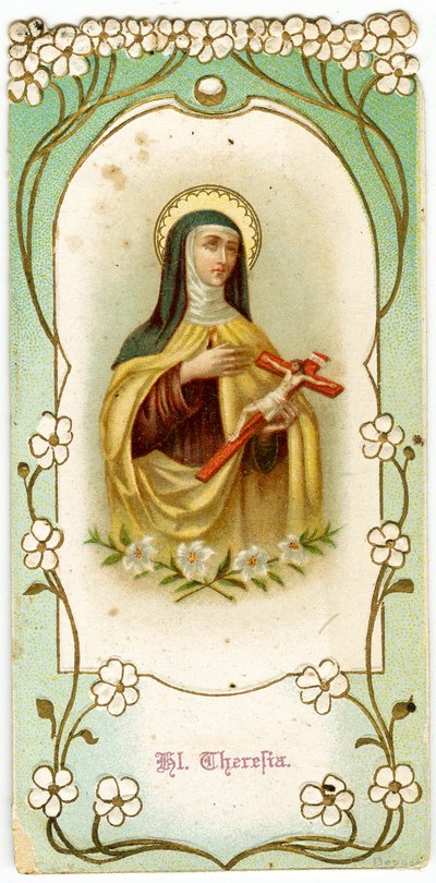Fromma bild: Heliga Therese av Jesusbarnet och det heliga ansiktet (kromolitografi) av Anonymous Anonymous