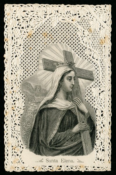 Fromma bild: St Helena, mor till Konstantin den store (gravyr) av Anonymous Anonymous