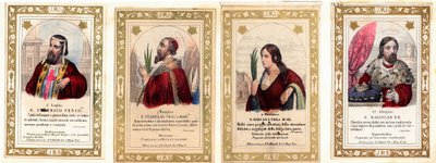Fromma bild: "Sankt Ulrich av Augsburg, Sankt Stanislaus, Sankt Bibiana, Sankt Ladislas I av Ungern" Privat samling Kort av Anonymous Anonymous
