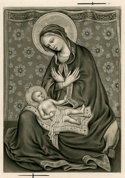 Fromma bild: Jungfrun och Jesus (tryck) av Anonymous Anonymous