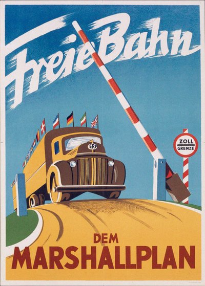 Plan Marshall ou Program de retablissement europeen (European Recovery Program ou ERP) (1948-1952) - Fri passage för Marshallplanen par Anonymous av Anonymous Anonymous