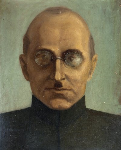 ""Porträtt av Lavrenty Beria (eller Lavrenti Beriya) (1899-1953) sovjetisk statstjänsteman"" Anonym målning Privat samling av Anonymous Anonymous