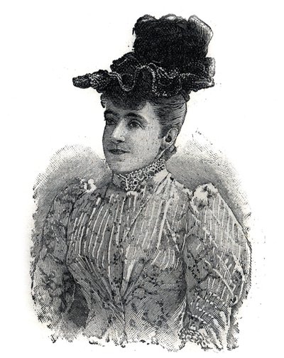 Porträtt av Adelina Patti (1843-1919), italiensk sångerska. Gravyr i "" Le Petro Parisien"" av Anonymous Anonymous