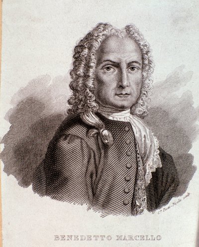 Porträtt av Benedetto Marcello (gravyr) av Anonymous Anonymous