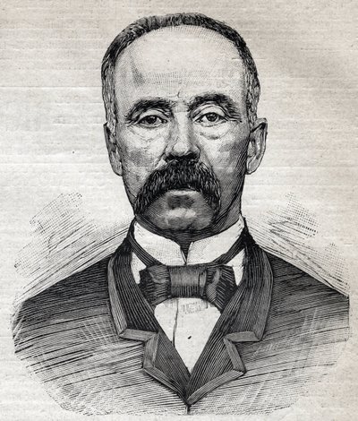 Porträtt av Charles Moore (1820-1905), brittisk botaniker av skotskt ursprung. Gravyr i "" Le Petit Parisien"" 1893. av Anonymous Anonymous