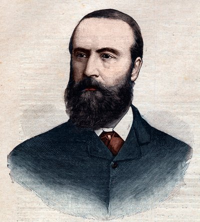 Porträtt av Charles Stewart Parnell (1846 -1891), irländsk politiker. Gravyr i "" Le petit Parisien"" från 1891. Privat samling. av Anonymous Anonymous