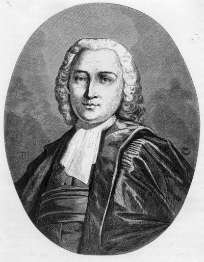 Porträtt av Chretien Guillaume de Malesherbes (1721-1794) kungens advokat under konventionen - Gravyr från 1863 i "Den röda boken - Histoire De L