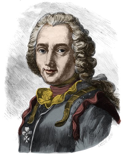 Porträtt av Claude, riddare då greve av Forbin (1656 - 1733) fransk sjöman. Gravyr av 1800-talet. Privat samling. av Anonymous Anonymous
