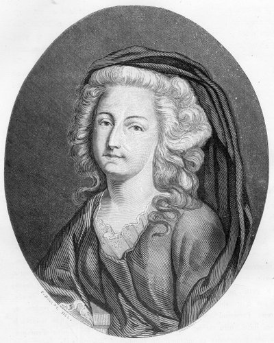 Porträtt av Elisabeth Philippine Marie Helene av Frankrike kallad Madame Elisabeth (1764-1794), syster till Ludvig XVI - Gravyr från 1863 i "" Le Livre Rouge - Histoire De L