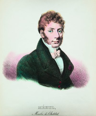 Porträtt av Etienne Nicolas Mehul (1763-1817) kompositör, privat samling av Anonymous Anonymous