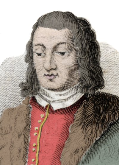 Porträtt av Ferdinand II av Aragon kallad katolik (1452-1516). Gravyr av 1800-talet. Milanese av Anonymous Anonymous