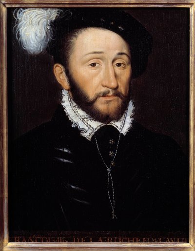 Porträtt av Francois III de la Rochefoucauld, guvernör i Champagne (d. 1572) Anonym målning. 1500-talet. Sön 0,33x0,23 m av Anonymous Anonymous