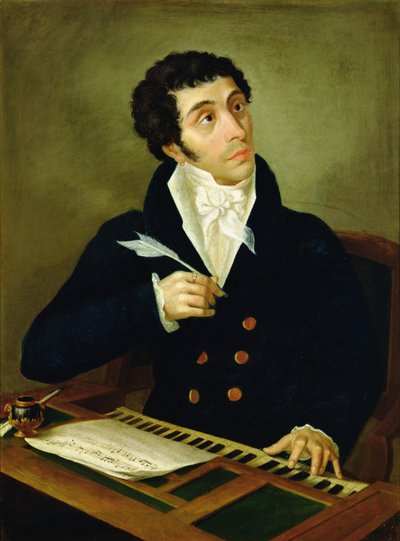 Porträtt av Giuseppe Pilotti (1784-1838) (olja på duk) av Anonymous Anonymous