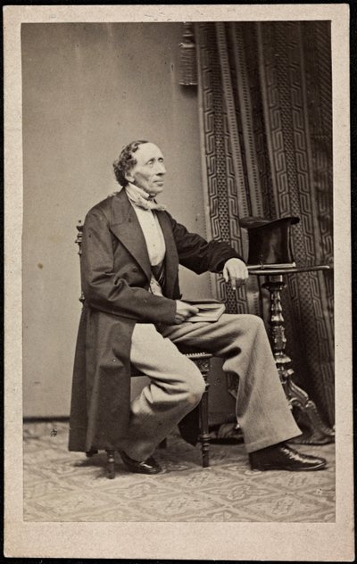 Porträtt av H.C. Andersen (1805-1875), anonym . Fotografi, ca 1865. Privat samling av Anonymous Anonymous