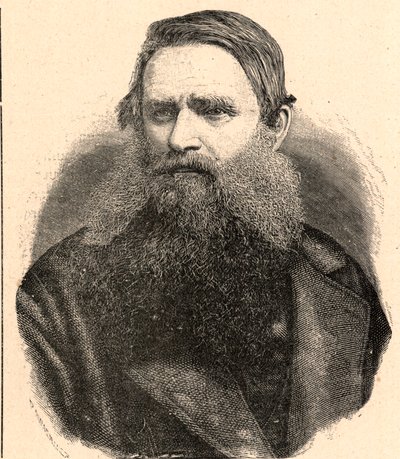 Porträtt av Henri Depelchin (1822-1900), jesuitmissionär, förste överordnad för uppdraget i Övre Zambeze (Övre Zambeze) i Afrika. Gravyr i "The Catholic Missions in the XIXth Century"" av Louis-Eugene (Louis Eugene) Louvet. privat samling. av Anonymous Anonymous