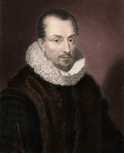 Porträtt av Jacques Auguste (Jacques-Auguste) av Thou (Thuanus) (1553-1617), fransk historiker, boksamlare och ordförande för parlament i Paris. av Anonymous Anonymous
