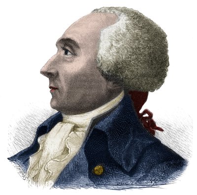 Porträtt av Jacques Rene Hebert (1757-1794) fransk journalist och politiker - Gravyr i "Histoire des Girondins"" av Alphonse de Lamartine (1790-1869) 1865-1866 - Privat samling av Anonymous Anonymous