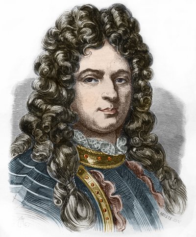 Porträtt av Jean Bart (1650 - 1702), fransk kapare. Gravyr från 1800-talet. Privat samling. av Anonymous Anonymous