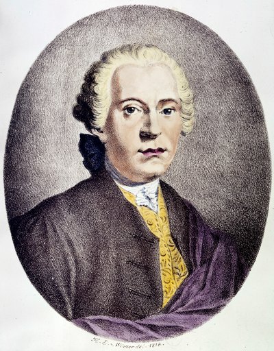 Porträtt av Johan Adolf Hasse (1699-1783) Barockkompositör Gravyr från 1700-talet Privat samling av Anonymous Anonymous