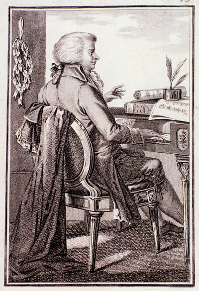 Porträtt av Johann Leopold Mozart (gravyr) av Anonymous Anonymous
