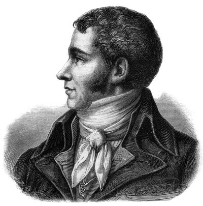 Porträtt av Marc David Alba Lasource (1763-1793) ställföreträdare för Tarn vid National Convention - Gravyr i "Histoire des Girondins" av Alphonse de Lamartine (1790-1869) 1865-1866 - Privat samling av Anonymous Anonymous