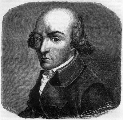 Porträtt av Pierre Florent (Pierre-Florent) Louvet, dit Louvet de la Somme (1757-1818), fransk politiker - Gravyr i "Histoire des Girondins" av Alphonse de Lamartine (1790-1869) 1865-1866 - Privat samling av Anonymous Anonymous