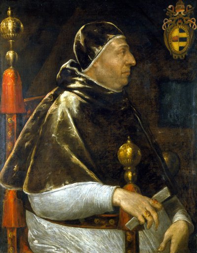 Porträtt av påven Alexander VI (Rodrigo Borgia 1431-1503). anonym målning. . Milano. av Anonymous Anonymous