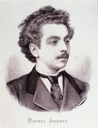 Porträtt av Rafael Joseffy (gravyr) av Anonymous Anonymous