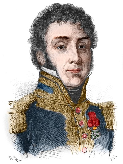 Porträtt av Remy Joseph Isidore Exelmans (eller Exelmans), marskalk och peer av Frankrike (1775 - 1852) - i "" L