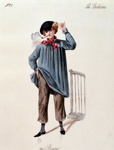 Porträtt av en gatuförsäljare I, från La boheme av Puccini (1892-1895) av Anonymous Anonymous