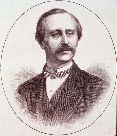 Porträtt av den engelske violinisten Henry Gamble Blagrove (gravyr av Anonymous Anonymous