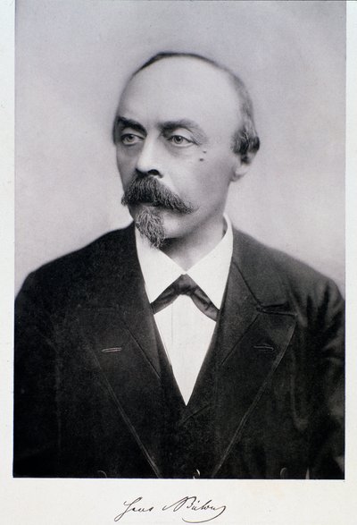 Porträtt av den tyske regissören och pianisten Hans von Bulow (s/v foto av Anonymous Anonymous