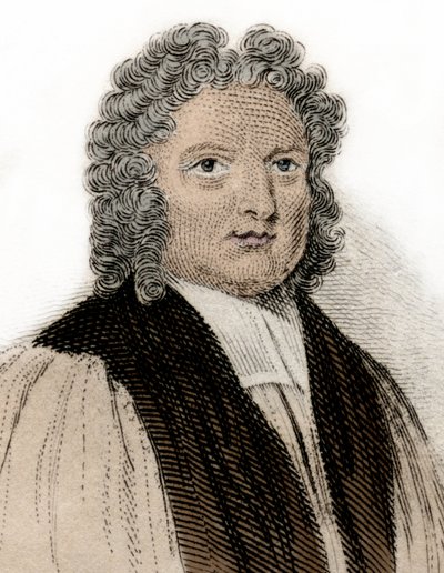 Porträtt av eveque av Rochester Francis Atterbury (1663-1732), bokstäver och politiker. Gravyr av 1800-talet. Milanese av Anonymous Anonymous