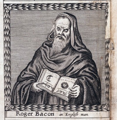 Roger Bacon (1214-1294), med smeknamnet Doctor Mirabilis (Doctor beundransvärd) - Anonymt arbete, gravyr av Anonymous Anonymous