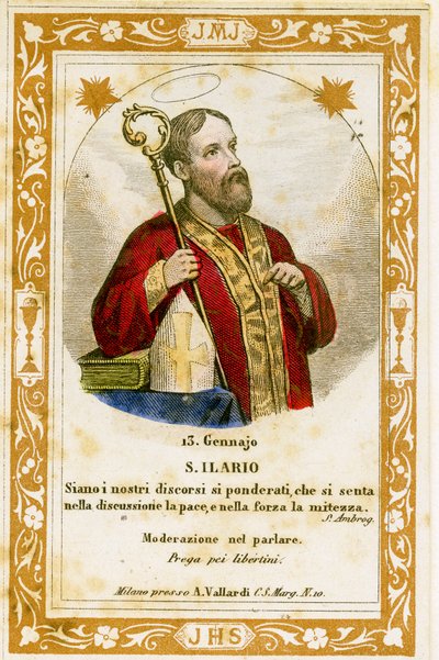 Saint Hilary av Poitiers (gravyr av Anonymous Anonymous