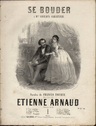 Noter till "" Se bouder"" text av francis tourte, musik av Etienne Arnaud. Privat samling. av Anonymous Anonymous