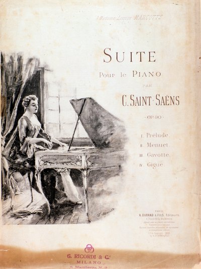 Noter till svit för piano (Opus 90) av Camille Saint-Saens av Anonymous Anonymous