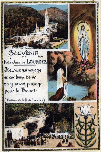 Souvenirvykort från Lourdes - Hautes Pyrenees (65) omkring 1900. av Anonymous Anonymous