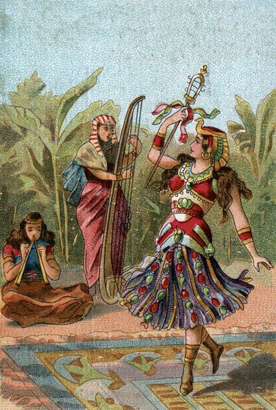 TEATER I TIDEN: Egyptiska danser. Mimedansen var till ära bland egyptierna. av Anonymous Anonymous