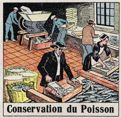 The Cold Industry: Conservation of Fish in Ice. Anonym illustration från 1925. Privat samling. av Anonymous Anonymous