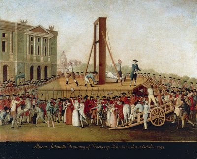 Avrättningen av Marie Antoinette den 16 oktober av Anonymous Anonymous
