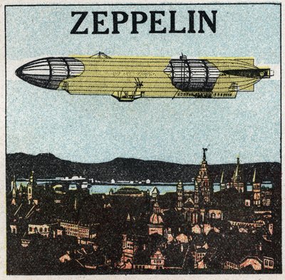 Ballongerna: zeppelinare. Anonym illustration från 1925. av Anonymous Anonymous