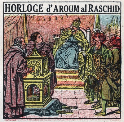 Tid: Haroun al-Rashid (Harun al-Rashid eller al-Rashid (al-Rashid) eller ar Rachid (ar-Rashid) eller el Rashid (el-Rashid) eller el Raschid (el-Rashid) eller al Raschid (al- Raschid), Abbasidernas kalif (763 eller 766-809). Anonym illustration från 1925. P av Anonymous Anonymous