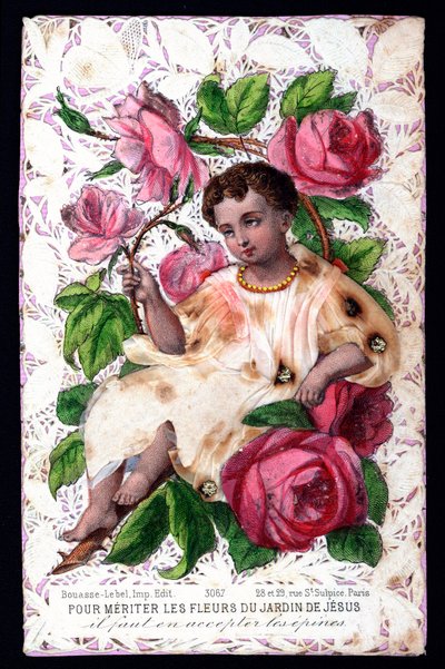 För att förtjäna blommorna i Jesu trädgård måste du acceptera törnen av dem. Debut 1900-talet. Privat samling av Anonymous Anonymous