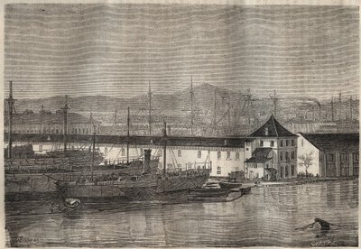 Toulons fängelse på 1800-talet. Gravyr i "Fångarnas historia från deras skapelse till våra dagar" (1877) av Pierre Zaccone (1817-1895) (Colonia Penale - Straffkoloni) Privat samling. av Anonymous Anonymous
