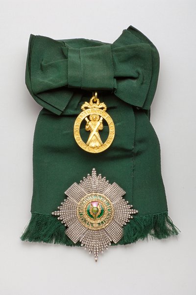 Storbritannien - Order of the Thistle - Topp: Badge, receptmodell, tillverkad av John James Eddington (London) av Anonymous Anonymous
