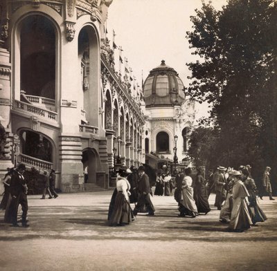 Universal Exposition of 1900 - Exposition Universelle de 1900 i Paris: Vy tagen på Champs de Mars - privat samling av Anonymous Anonymous