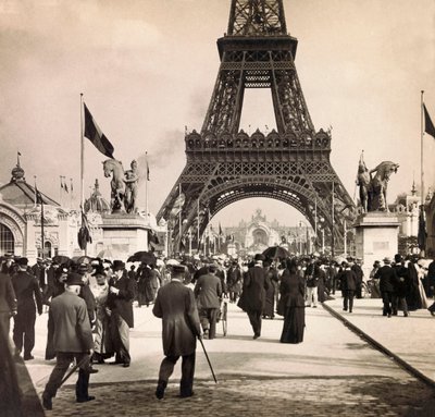 Universal Exposition of 1900 - Exposition Universelle de 1900 i Paris: Vy tagen på Champs de Mars - privat samling av Anonymous Anonymous