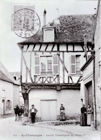 Utsikt över Henri IV:s vingård i staden Ay Champagne i Marne - Fotografi från början av 1900-talet - Privat samling av Anonymous Anonymous