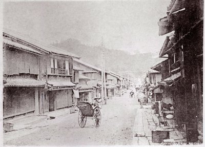 Utsikt över en bygata i Kina Fotografi från början av 1900-talet - Privat samling av Anonymous Anonymous